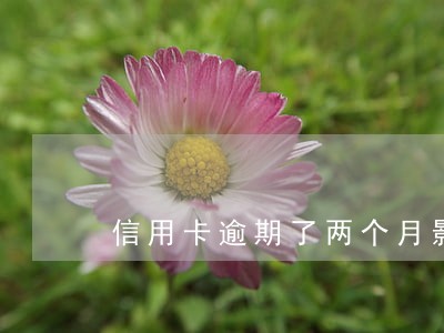 信用卡逾期了两个月影响贷款 信用卡逾期了两个月影响贷款