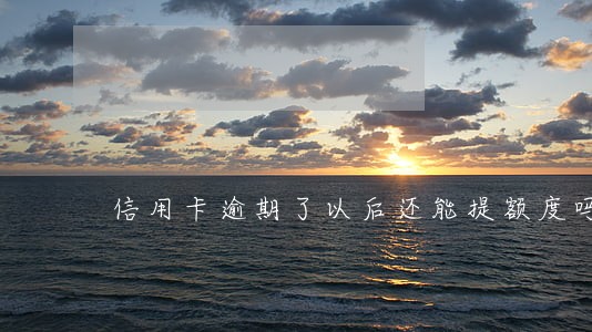 信用卡逾期了以后还能提额度吗 信用卡逾期了以后还能提额度吗