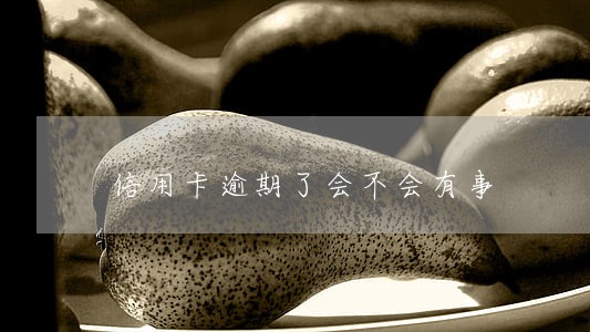 信用卡逾期了会不会有事