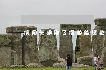 信用卡逾期了保单能贷款吗 信用卡逾期了保单能贷款吗