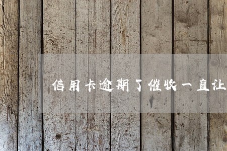 信用卡逾期了催收一直让还全额 信用卡逾期了催收一直让还全额