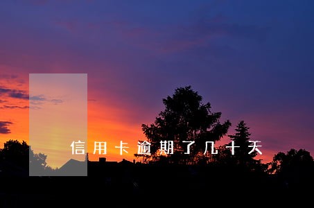 信用卡逾期了几十天 信用卡逾期了几十天