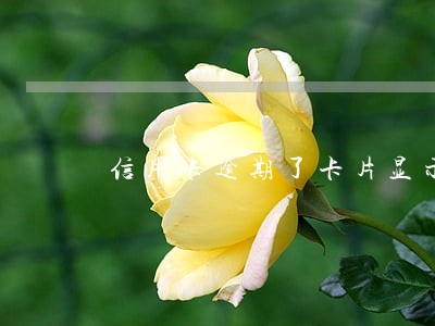 信用卡逾期了卡片显示正常