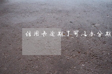 信用卡逾期了可以办分期付款吗