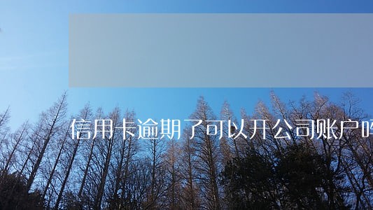 信用卡逾期了可以开公司账户吗