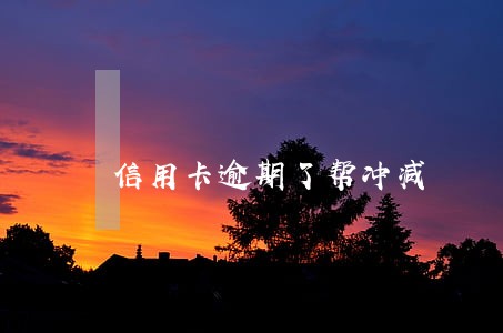 信用卡逾期了帮冲减