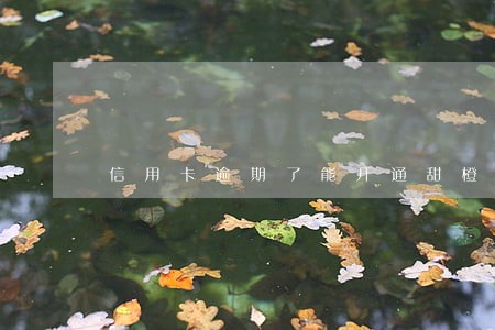 信用卡逾期了能开通甜橙白条吗 信用卡逾期了能开通甜橙白条吗