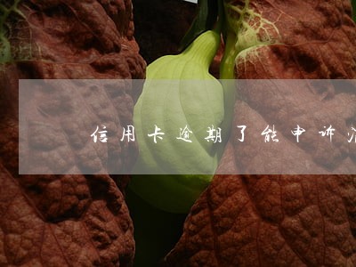 信用卡逾期了能申诉消除么