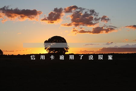 信用卡逾期了说报案 信用卡逾期了说报案