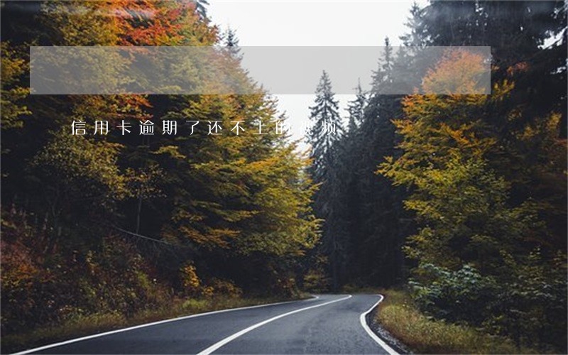信用卡逾期了还不上的视频 信用卡逾期了还不上的视频