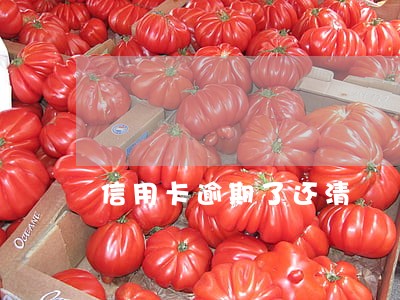 信用卡逾期了还清 信用卡逾期了还清