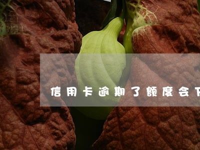 信用卡逾期了额度会下降吗