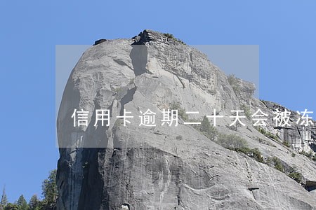 信用卡逾期二十天会被冻结吗