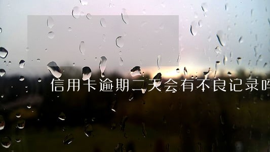 信用卡逾期二天会有不良记录吗