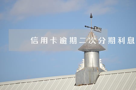 信用卡逾期二次分期利息
