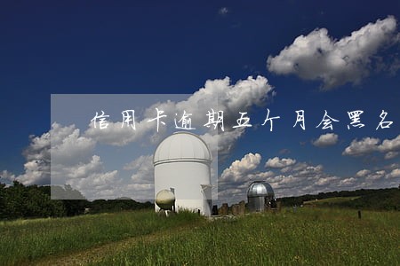 信用卡逾期五个月会黑名单吗 信用卡逾期五个月会黑名单吗