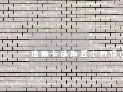 信用卡逾期五个月没还会怎么样 信用卡逾期五个月没还会怎么样