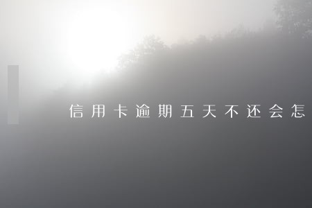 信用卡逾期五天不还会怎么样 信用卡逾期五天不还会怎么样