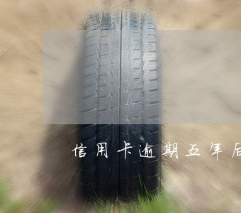 信用卡逾期五年后会清零吗 信用卡逾期五年后会清零吗