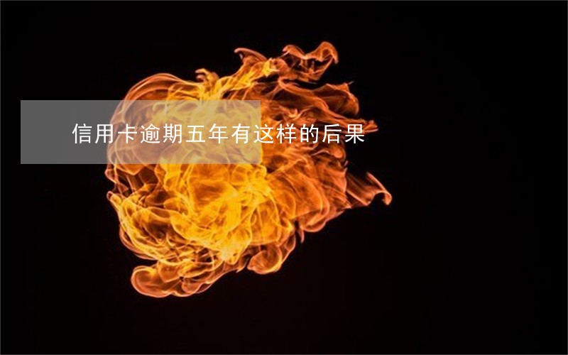 信用卡逾期五年有这样的后果 信用卡逾期五年有这样的后果