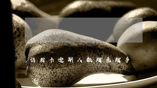 信用卡逾期人数越来越多