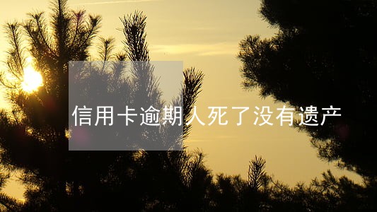 信用卡逾期人死了没有遗产 信用卡逾期人死了没有遗产
