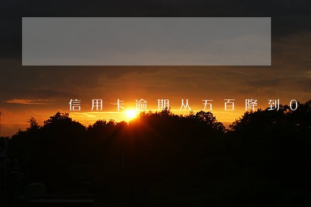信用卡逾期从五百降到0 信用卡逾期从五百降到0
