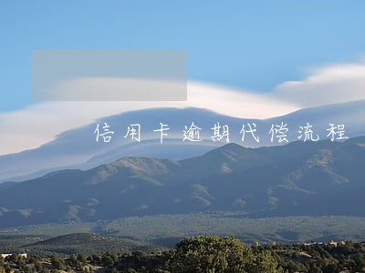 信用卡逾期代偿流程 信用卡逾期代偿流程