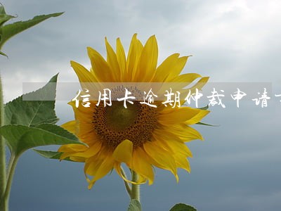 信用卡逾期仲裁申请书 信用卡逾期仲裁申请书