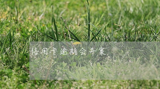 信用卡逾期会并案 信用卡逾期会并案