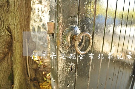 信用卡逾期会有犯罪记录吗 信用卡逾期会有犯罪记录吗