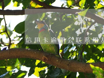 信用卡逾期会联系朋友吗 信用卡逾期会联系朋友吗