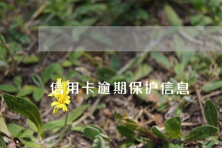 信用卡逾期保护信息 信用卡逾期保护信息