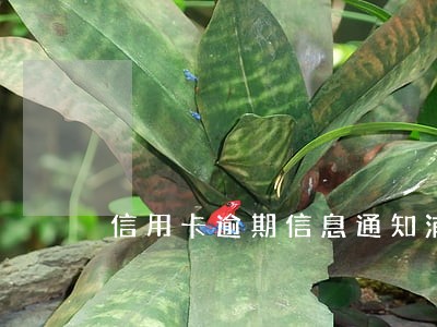 信用卡逾期信息通知浦发 信用卡逾期信息通知浦发
