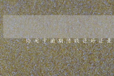 信用卡逾期借钱还好还是逾期好 信用卡逾期借钱还好还是逾期好