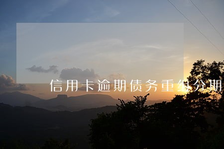 信用卡逾期债务重组分期还款