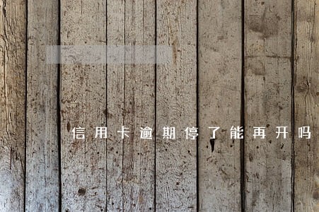 信用卡逾期停了能再开吗 信用卡逾期停了能再开吗