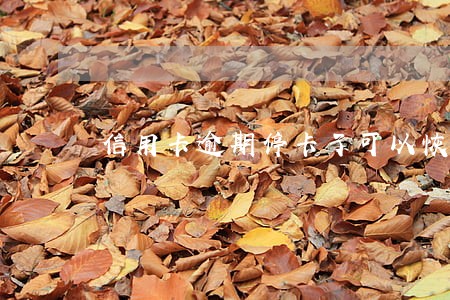 信用卡逾期停卡了可以恢复吗 信用卡逾期停卡了可以恢复吗