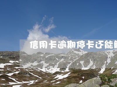 信用卡逾期停卡还能解禁吗