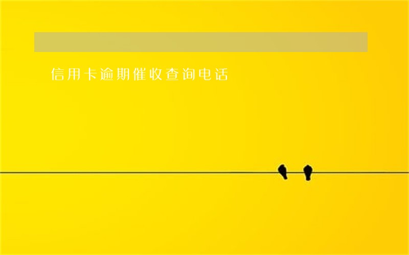 信用卡逾期催收查询电话 信用卡逾期催收查询电话