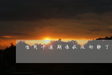 信用卡逾期催收没动静了