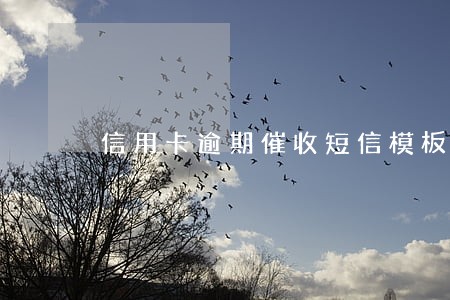 信用卡逾期催收短信模板 信用卡逾期催收短信模板