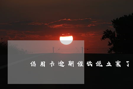 信用卡逾期催收说立案了