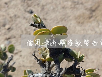 信用卡逾期催款警告单 信用卡逾期催款警告单