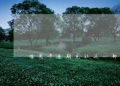 信用卡逾期先让还一部分才给分期