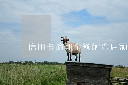 信用卡逾期全额解冻后额度变0 信用卡逾期全额解冻后额度变0