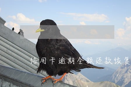 信用卡逾期全额还款恢复额度 信用卡逾期全额还款恢复额度