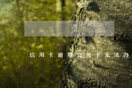 信用卡逾期公务卡无法办理 信用卡逾期公务卡无法办理