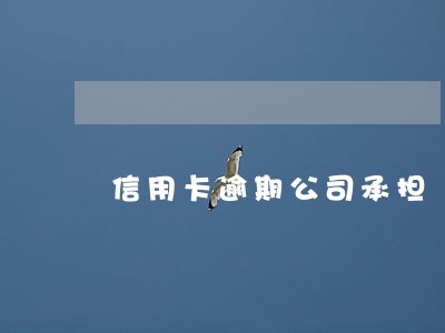 信用卡逾期公司承担 信用卡逾期公司承担