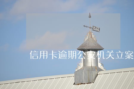 信用卡逾期公安机关立案不